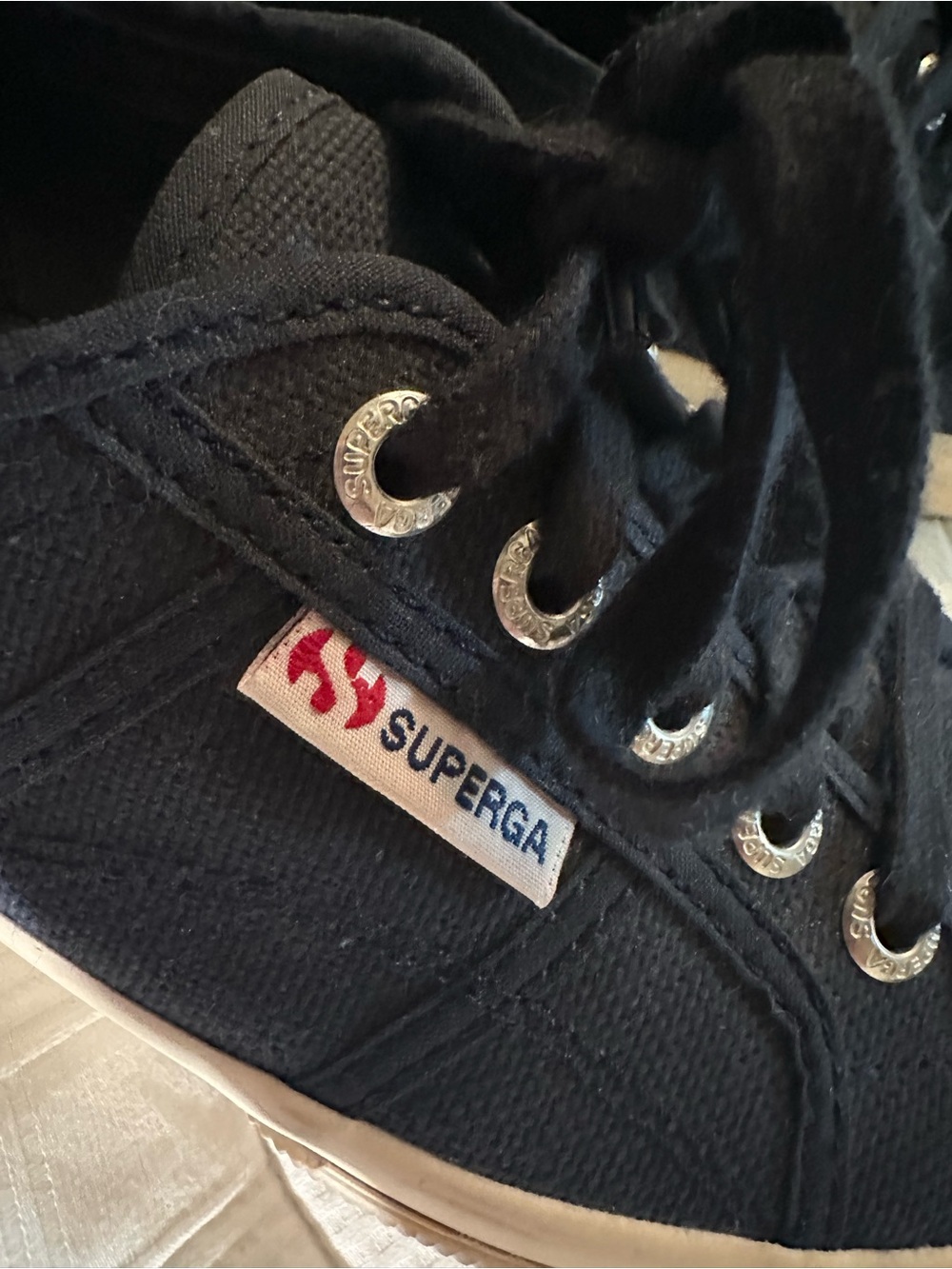 Superga Classic Italian Canvas 2750 Women’s Navy Canvas Low-Top Sneakers 38 7.5 - Picture 5 of 8